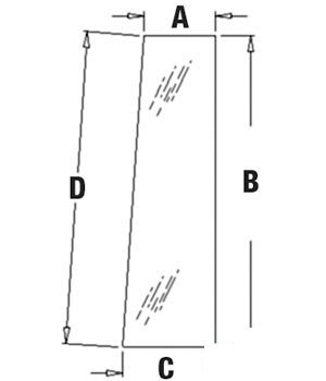 A-T166060 GLASS LH SIDE REAR       