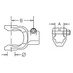 A-BP509063755 IMPLEMENT YOKE SPLINED   