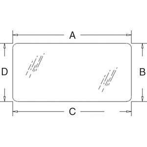 John Deere TRACTOR LOADER LOWER-REAR-WINDOW 